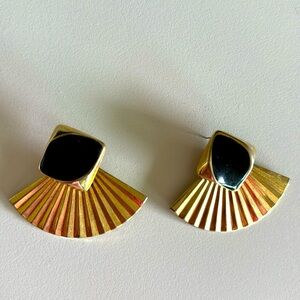 GOLD & BLACK VINTAGE EARRINGS